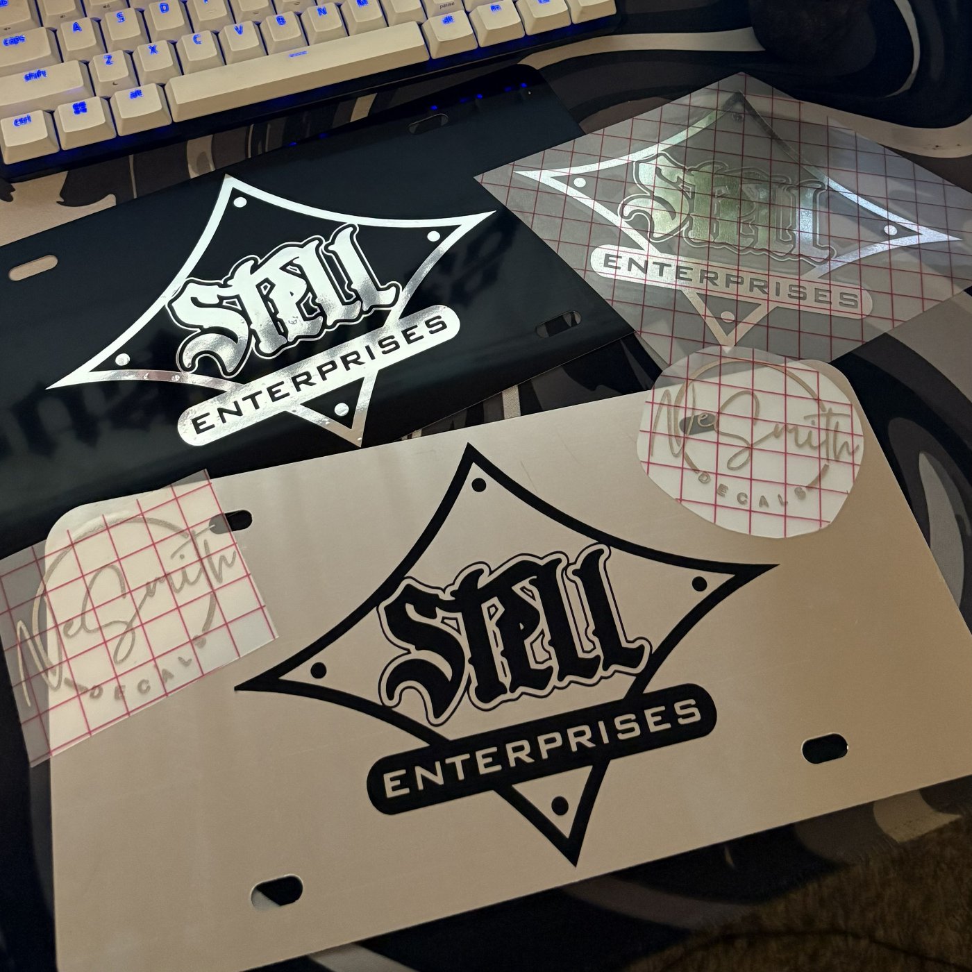 Custom mirror front license plates